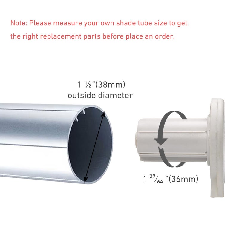 AUDEEKON Roll Ease R-Series R16 Roller Shade Clutch, Roller Shade Replacement Parts for 1-1/2" (38mm) Tube - Image 3